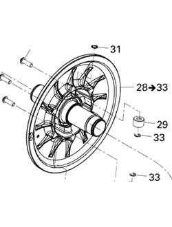 Фланец (щека/шкив) ведущего вариатора оригинал BRP 417127410/417127260/417127346 для BRP LYNX/Ski-Doo