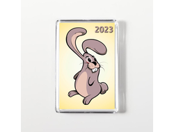 Магнит акриловый год Кролика №2