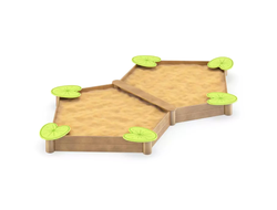 1270 Песочница «Кувшинки» двойная