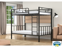Двухъярусная кровать Валенсия 120 Черный полка дуб молочный