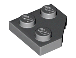 Wedge, Plate 2 x 2  Cut Corner, Dark Bluish Gray (26601 / 6164073)