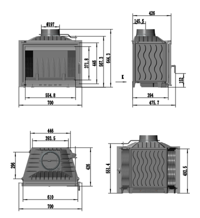 Каминная топка Baron, FireBird (Россия)