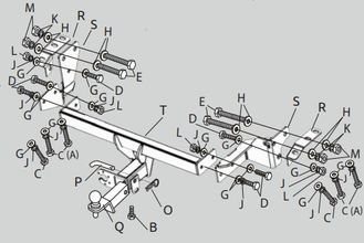 ТСУ PT Group для ТСУ Mitsubishi Outlander 2012-2022, с шаром под квадрат, 21061501
