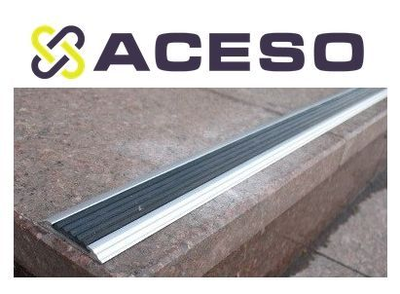 Алюминиевая полоса с резиновой вставкой 2000 мм  цвет в ассортименте