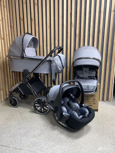 Детская коляска 3 в 1 Luxmom 777 Серый