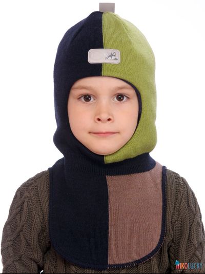 Шапка-шлем  21101-03, цвет темно-синий,коричневый р. 50-52