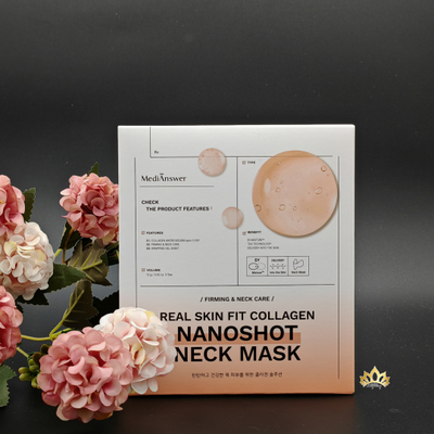 MEDI ANSWER NANOSHOT Тающие маски для лифтинга омоложения кожи шеи 5 шт.