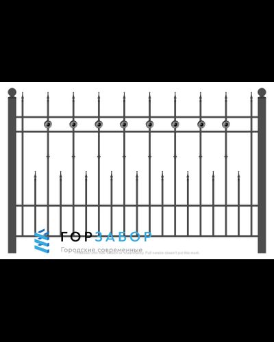 Срочное изготовление секция забора с элементами ковки KSZ15-34 купить
