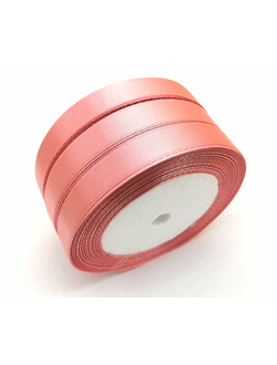 Лента атласная 12 мм, цвет пыльно розовый  арт. 75