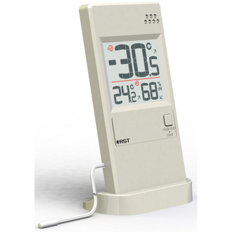 Термометр гигрометр с термосенсором RST слоновая кость 01595