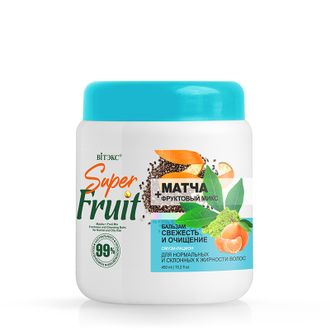 Super FRUIT МАТЧА + фруктовый микс Бальзам СВЕЖЕСТЬ И ОЧИЩЕНИЕ для нормальных и склонных к жирности волос, 450 мл