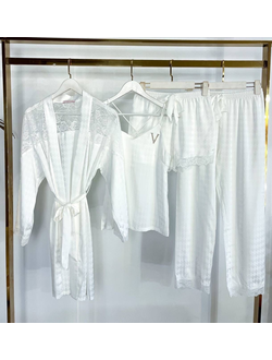 Домашняя одежда Виктория Сикрет 4в1 цвет белый