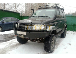 Передний силовой бампер серии Туризм на УАЗ Патриот, УАЗ Пикап 2005- (02.225.51)