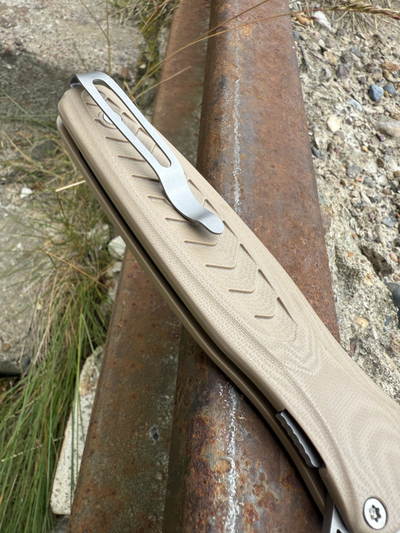 Складной нож Варанг EVO сталь ELMAX, рукоять G10 тан