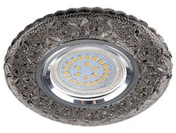 Светильник встраиваемый Ecola LD7040 MR16 GU5.3 искристый с подсветкой "Бабочки" Тонирован./Хром 25x95 FY16CBEFB