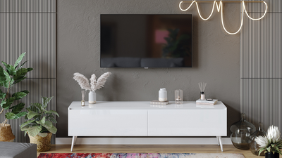 Композиции Гостиной Глосс 3Я Белый глянец/Стекло Белый глянец