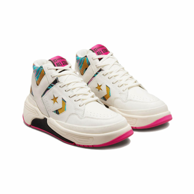 женские оригинальные кеды Converse Weapon Cx 90S Marbled белые высокие с розовым A00437C