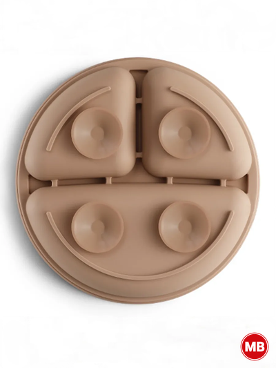 Детская силиконовая секционная тарелка на присоске