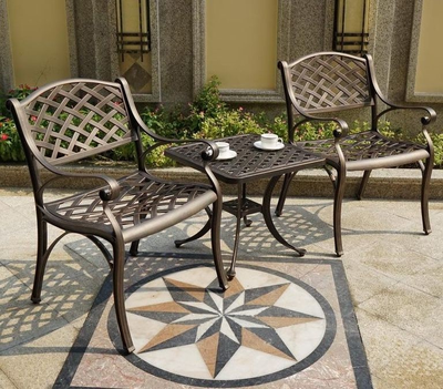 Кофейный комплект мебели из литого алюминия