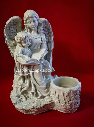 Кашпо Ангел с девочкой  37*28см    2,3кг   полистоун Россия 2239/013079*