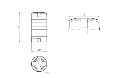 Размеры пластикового бака для воды Т300