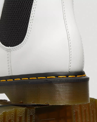 Dr Martens 2976 Yellow Stitch Smooth Leather Chelsea Boots