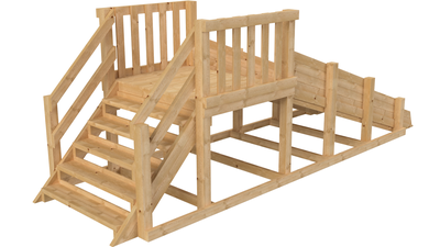 Зимняя деревянная заливная горка Выше Всех Ледянка