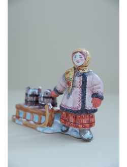Крестьянка с санками