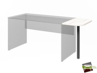 Столешница приставная L-81 Таксония Айвори 700*380*25 мм (Ш*Г*В)