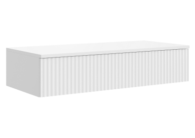 Сканди тумба консольная ТМ-001 (МДФ) Белый/Белый Глянец