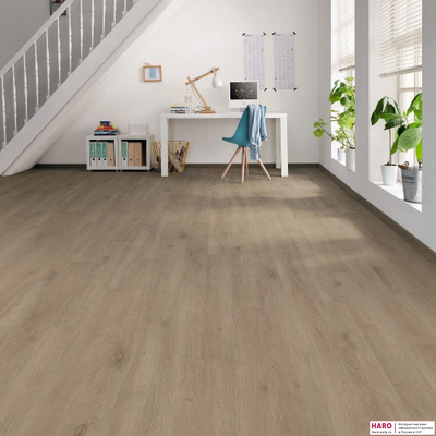 Декор ламината Haro Tritty 100 Loft 4V Дуб Венето Кремовый 538719 в интерьере комнаты