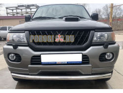Защита переднего бампера d60 для Mitsubishi Pajero Sport (1998-2007)