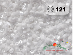 Toho Hexagon 121 Opaque-Lustered  White / Непрозрачный глянцевый белый