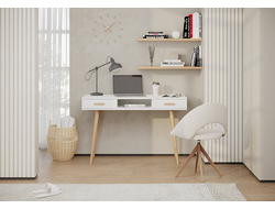 Стол письменный с двумя ящиками и открытой нишей 6-01103