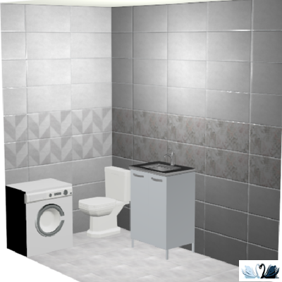 Плитка настенная Belani Скарлетт серый 30 х 60 см Береза керамика