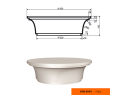 Капитель к фасадной колонне LEPNINAPLAST КЛВ-205/1 FULL