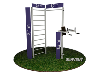 Спортивный комплекс 4 в 1 - Лестница, Турник, Брусья, Пресс (UK-050)