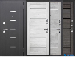 Дверь входная металлическая Гарда Серебро Царга 7,5 см купить в Челябинске | КВИРТЕК