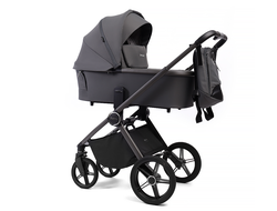 Коляска 2в1 Peppy Monaco 2026, Antrazit (Графитовый), рама серая