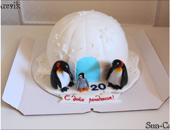Торт с пингвинами (3 кг.)