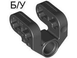 ! Б/У - Technic, Axle and Pin Connector Perpendicular Split, Black (92907 / 4610371 / 6279021) - Б/У