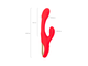783055 Виброкролик с двигяющимся язычком JOS Patti, силикон, красный, 24 см