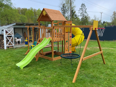 Детская площадка IgraGrad Крафт Pro 4 с трубой мод.2