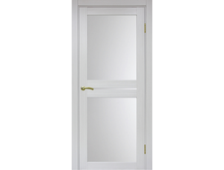 Межкомнатная дверь "Турин-520.222" ясень серебристый (стекло сатинато)