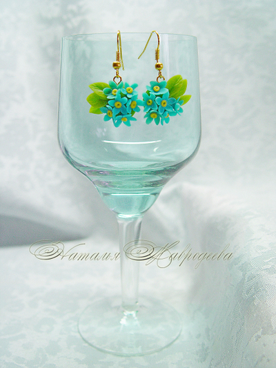 Комплект украшений "Незабудки"