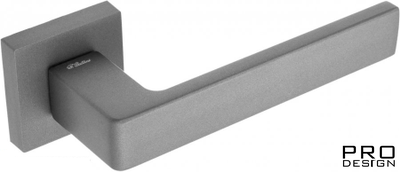 Дверная ручка на квадратном основании Fratelli Cattini "BOOM" 8-GA антрацит серый