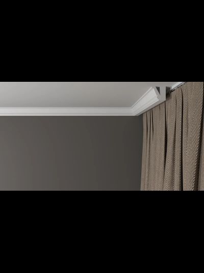 Потолочный плинтус DECOR-DIZAYN DD24, из дюрополимера, под покраску, ударопрочный, 2 метра