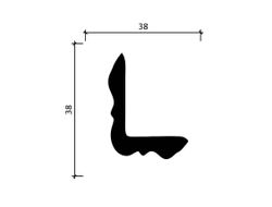 Угловой плинтус (уголок) Decor Dizain DD801, ударопрочный, влагостойкий, под покраску, 2 метра