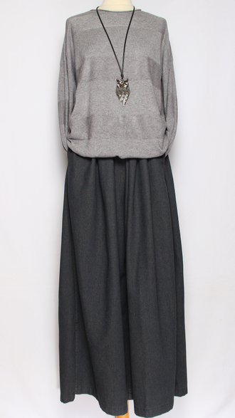 Джемпер "ПОЛОСКИ КУЛИСКА" шоколад, белый, бежевый, серый, джинс, розовый р.46-54