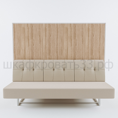 Горизонтальная шкаф-кровать с кушеткой "Валенсия" 160х200 (модификация 1)